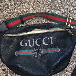 Men leather belt bag